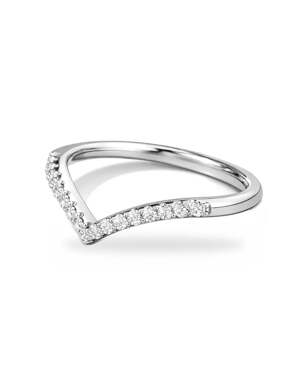 טבעת Wishbone יהלומים בזהב 14K, תמונה 3 מתוך 6