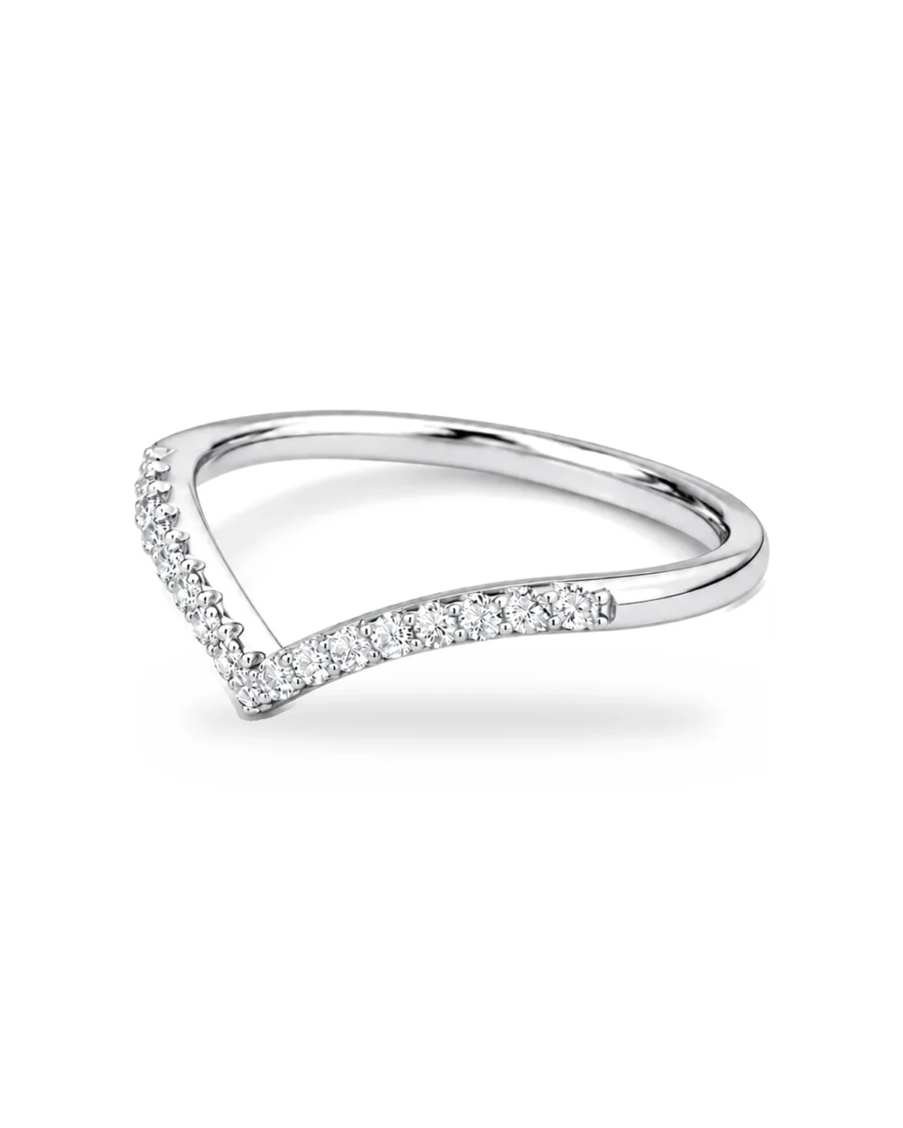 טבעת Wishbone יהלומים בזהב 14K, תמונה 1 מתוך 6